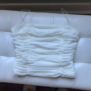 White mesh tank top